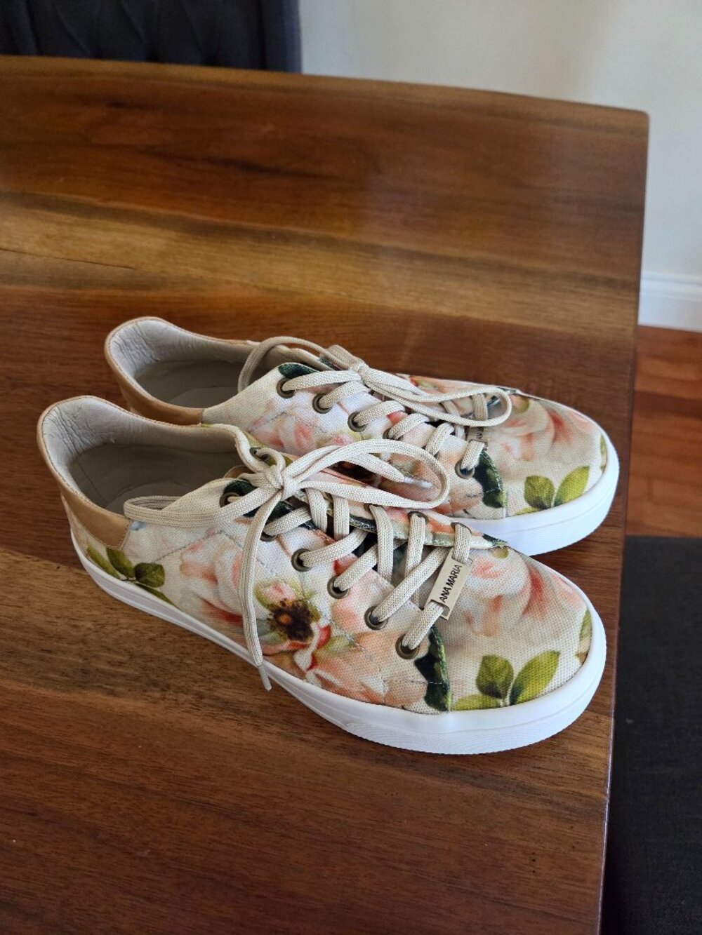 Brand new Ana Maria floral canvas sneakers
